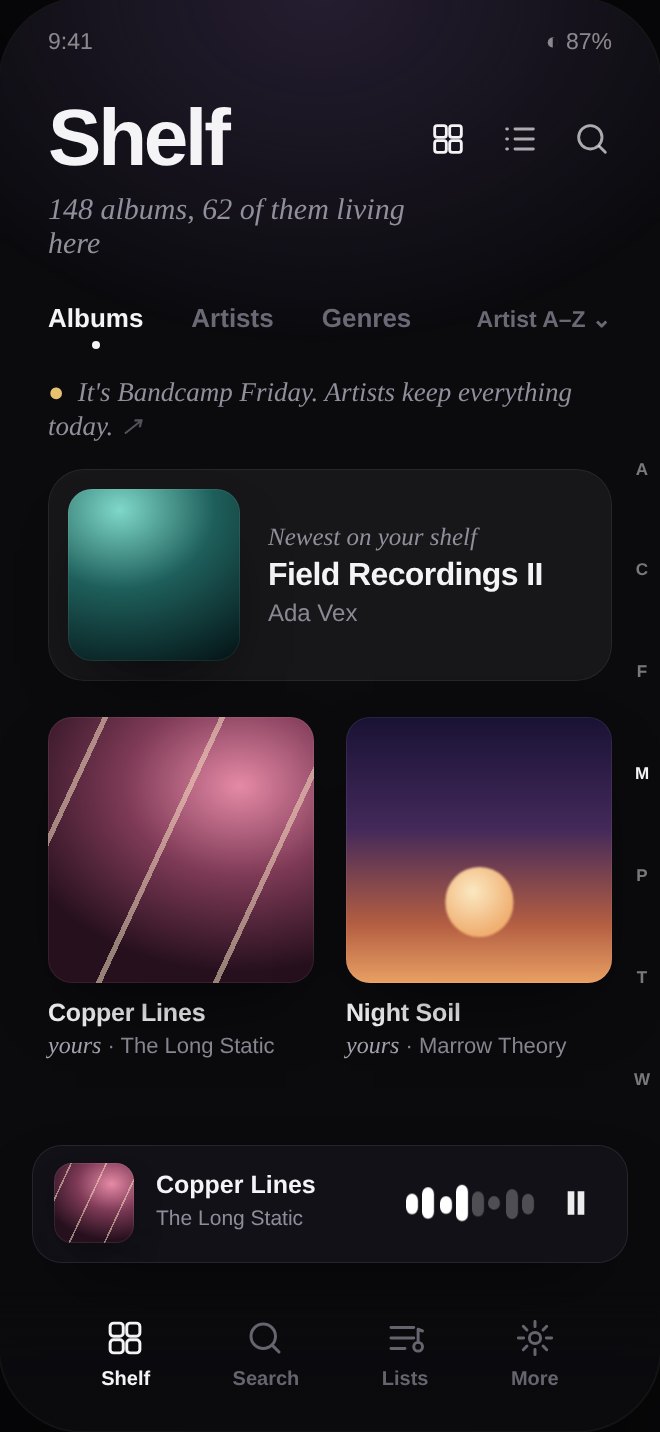 The Meedwell shelf on Bandcamp Friday